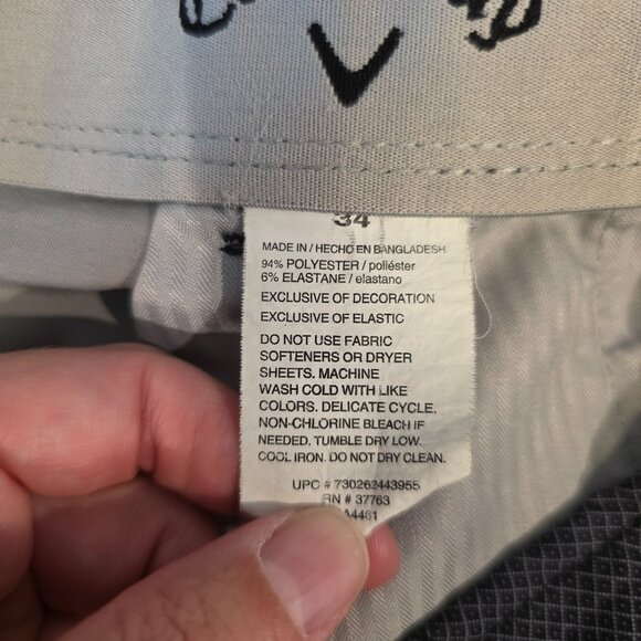 Callaway Golf Shorts Mens 34 - Picture 6 of 6
